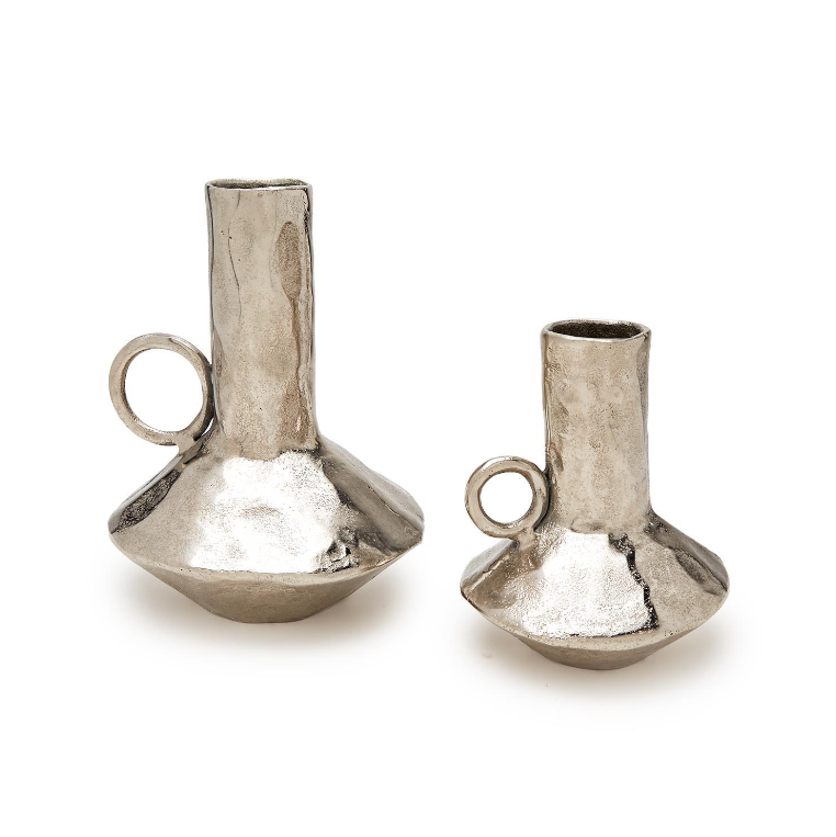 Silver Bucchero Style Handled Vessel