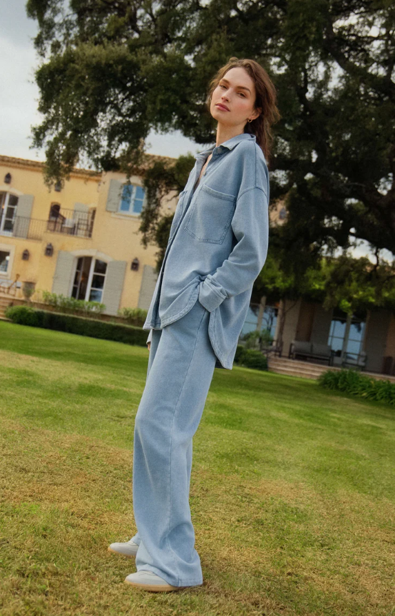 Hunter Knit Denim Pants, Ocean Air Indigo - 13 Hub Lane   |  Loungewear Bottoms