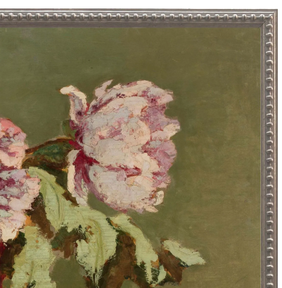 Peonies in Yellow Vase