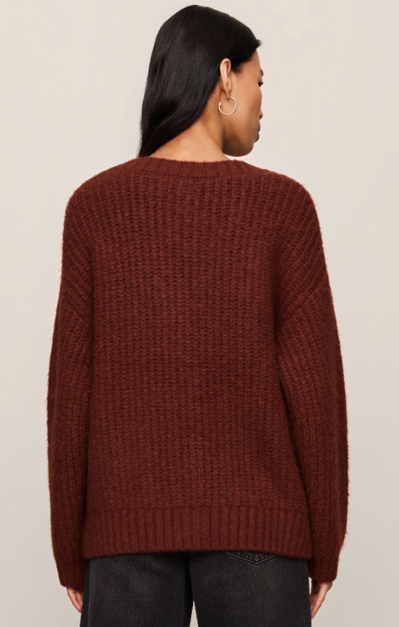 Whitmore Oversized Cardigan, Velvet Rouge
