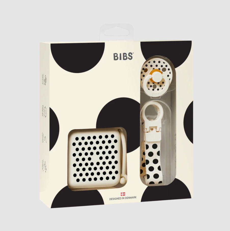 Soothe & Go Polka Gift Set, Ivory/Black