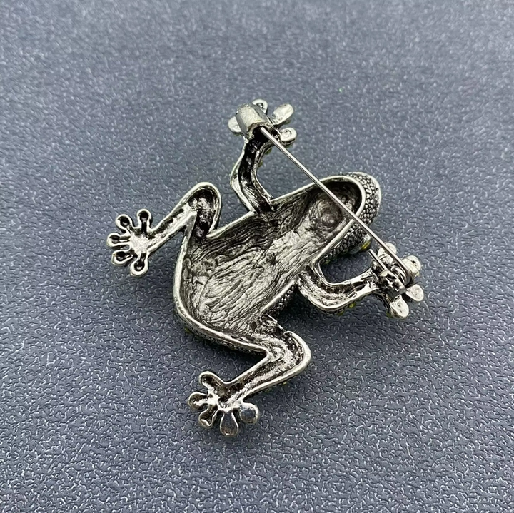 Rhinestone Frog Brooch - 13 Hub Lane   |  Brooches