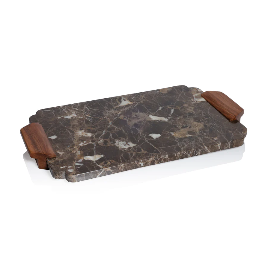 Marble Tray & Charcuterie Board, Mocha
