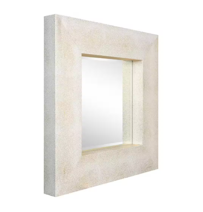 13 Hub Lane Shagreen Leather Mirror - Thumbnail 2