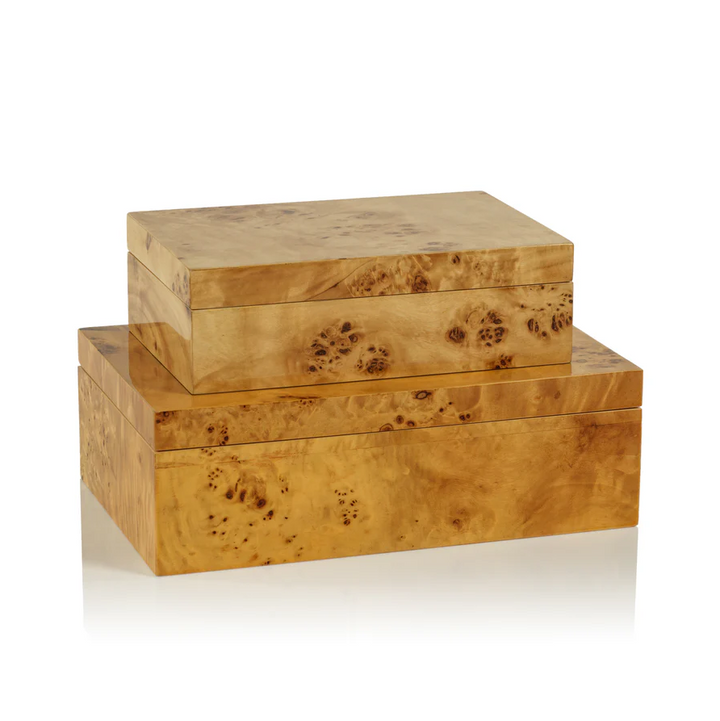 Leiden Burl Wooden Box - 13 Hub Lane   |  Decorative Boxes