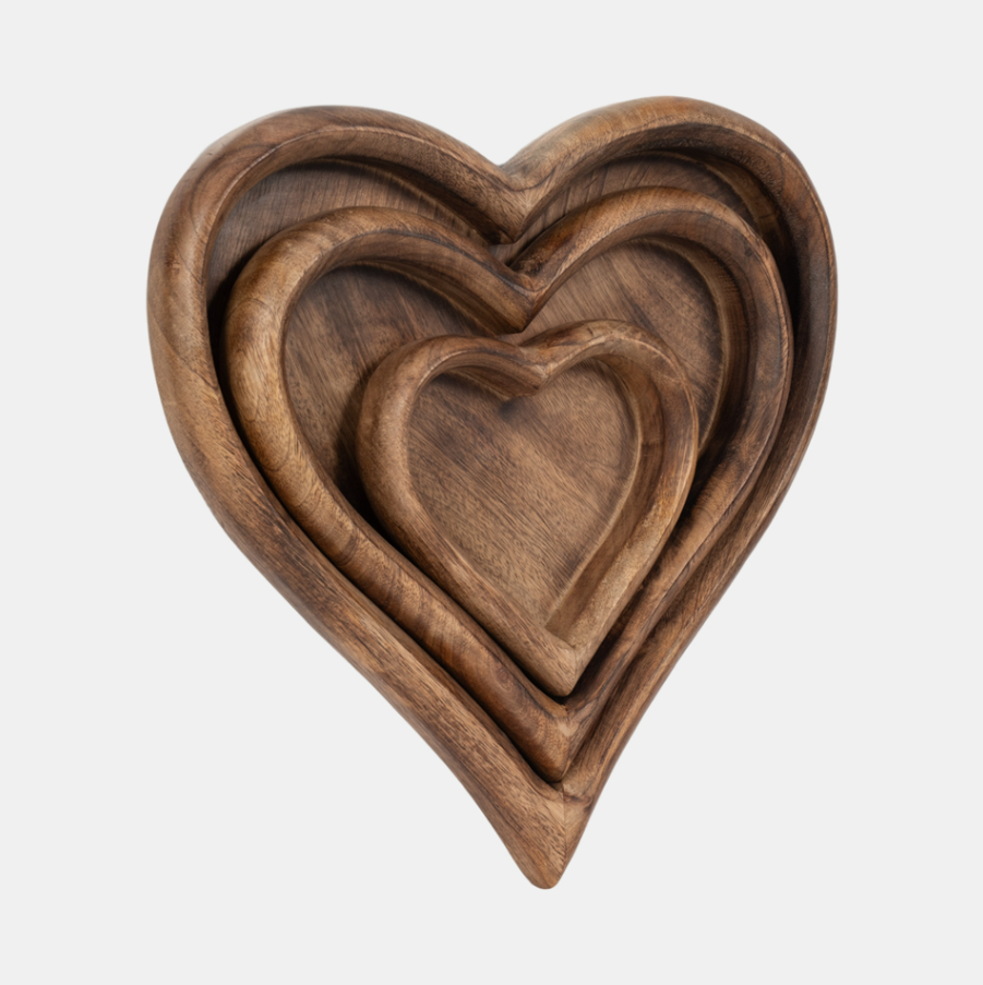 Mango Wood Heart Tray