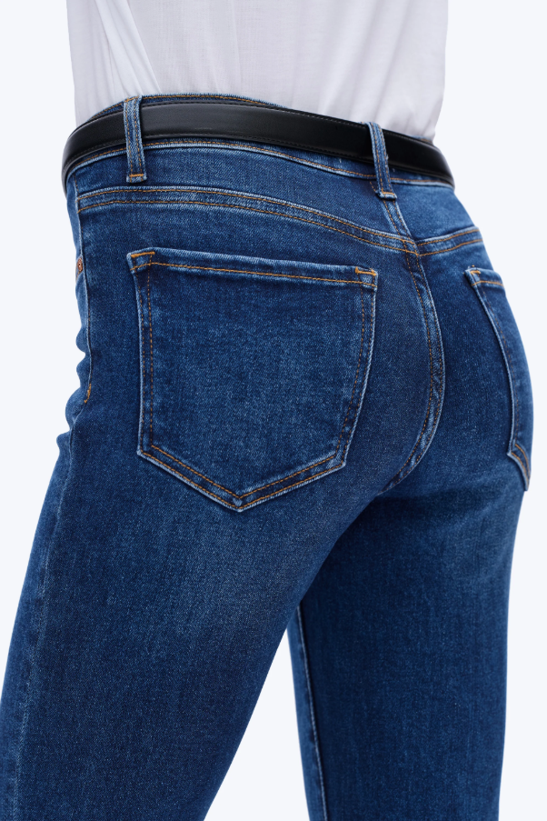High Rise Bootcut Jeans, Deep Sea