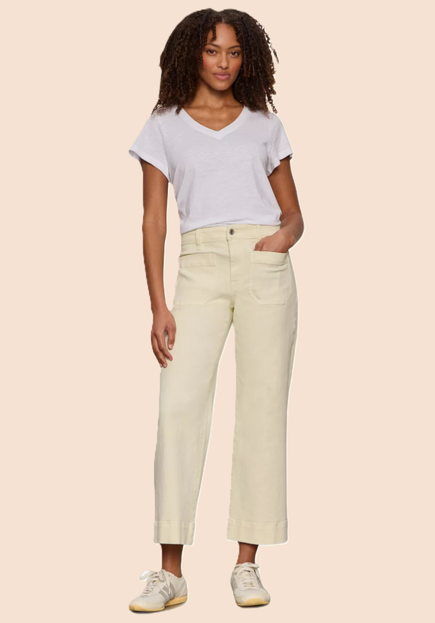 The Marine Jeans, Washed Lemon - 13 Hub Lane   |  Cropped Wide Leg Jeans