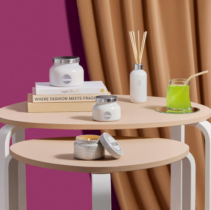 Volcano White Printed Travel Tin - 13 Hub Lane   |  Volcano