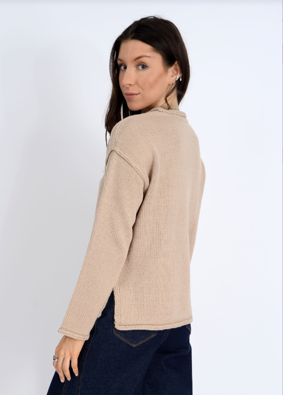 Kiri Crew Neck Pullover, Irish Cream