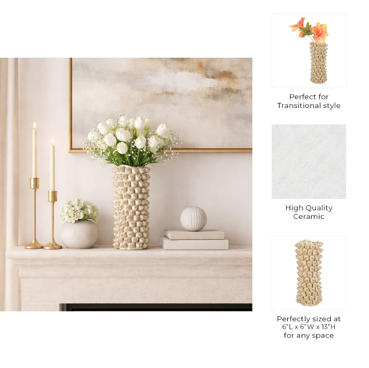Tateoak Vase, Cream