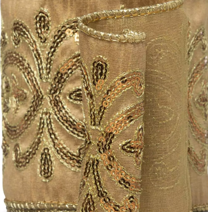 Sequin Pattern Gilded Ribbon - 13 Hub Lane   |  Ribbons