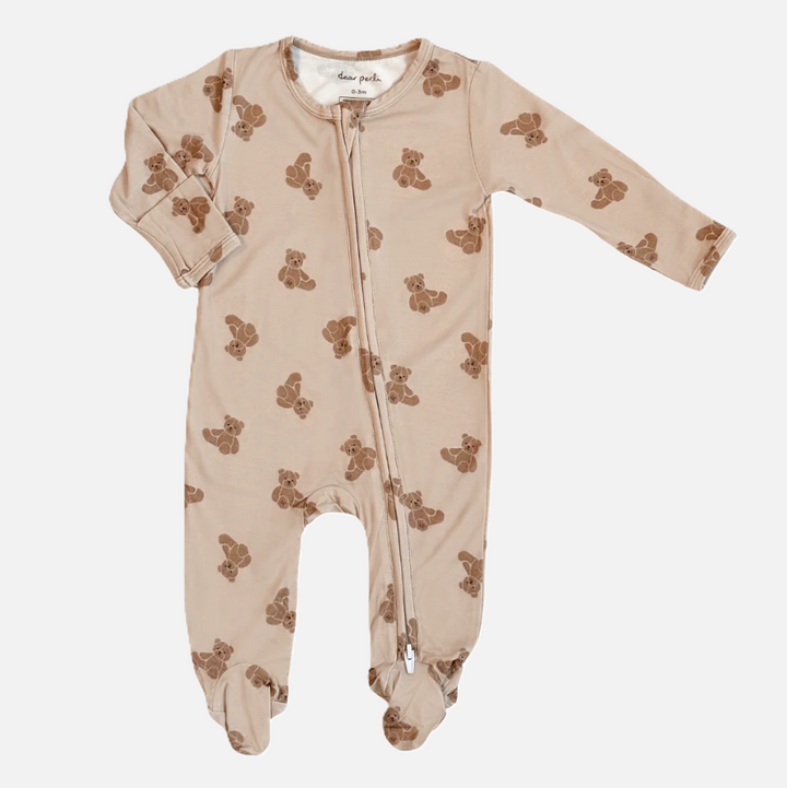 Footie Zippered One Piece, Teddy Tales
