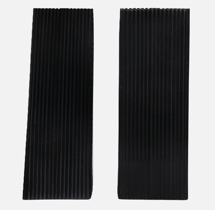 Triangular Resin Bookends, Black