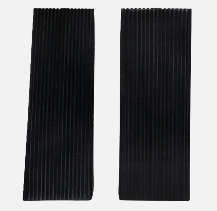 Triangular Resin Bookends, Black