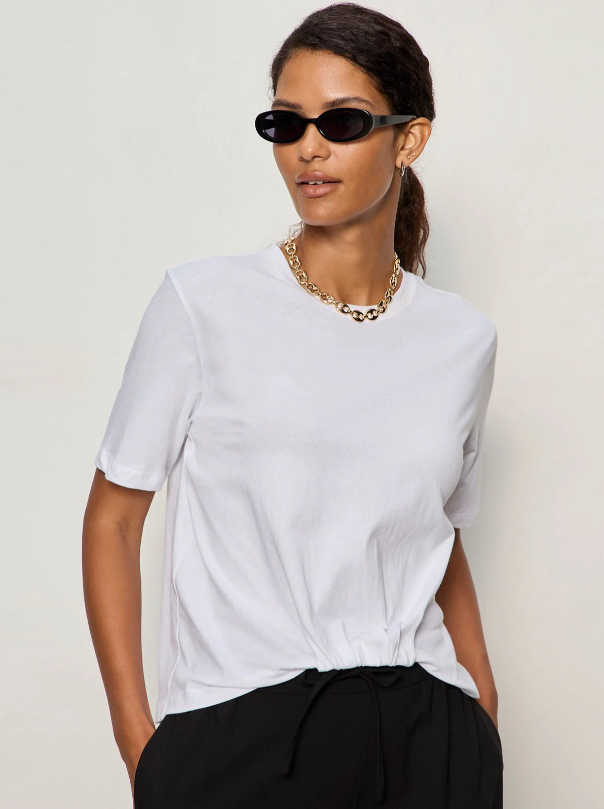 Tuck It Under Tee, White - 13 Hub Lane   |  Crewneck Tees