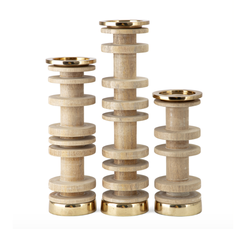 Visby Wood Candleholders