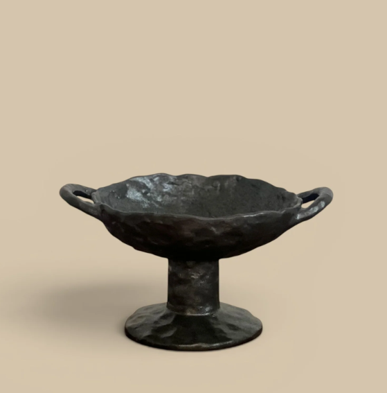 Stoneware Pedestal Bowl
