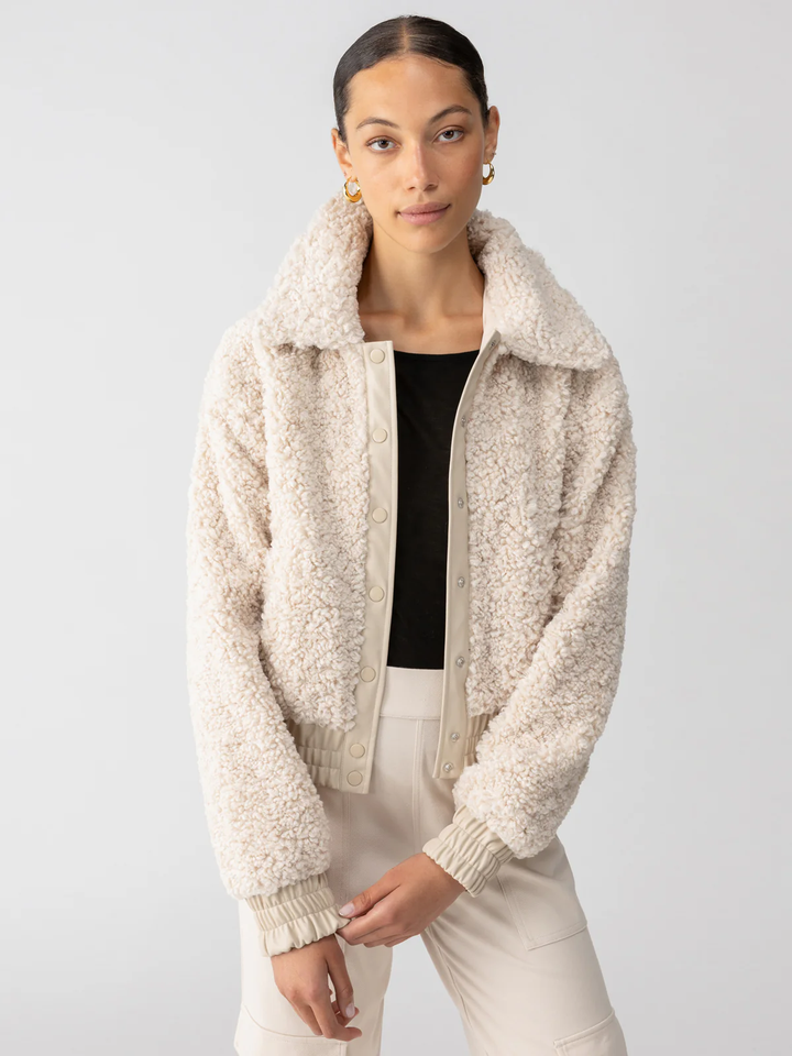 Libby Sherpa Jacket, Toasted Almond