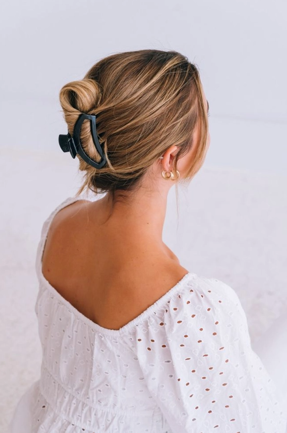 Open Hair Clip, Jet Black - 13 Hub Lane   |  Claw Clips