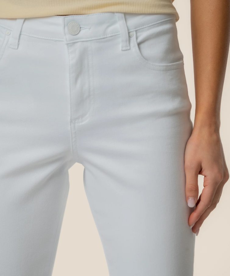 Kut From The Kloth Kelsey Mid Rise Flare, Optic White
