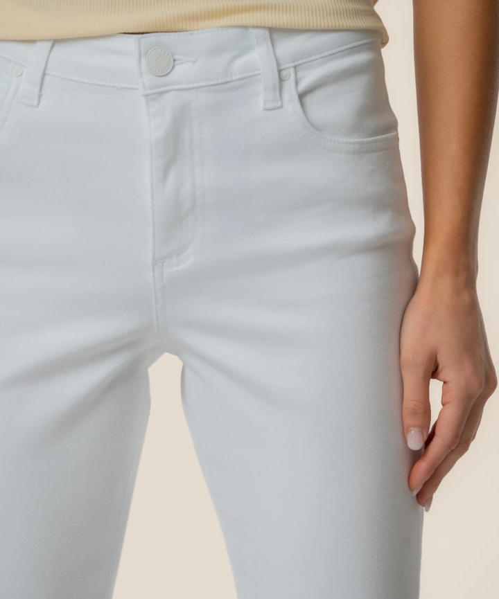 Kut From The Kloth Kelsey Mid Rise Flare, Optic White