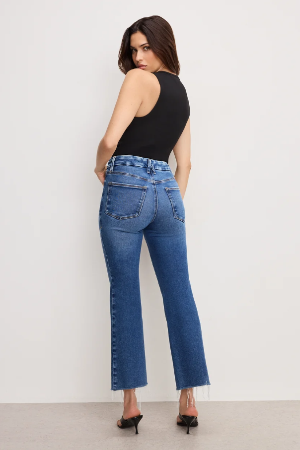 Good Legs Cropped Mini Boot Jeans, Indigo