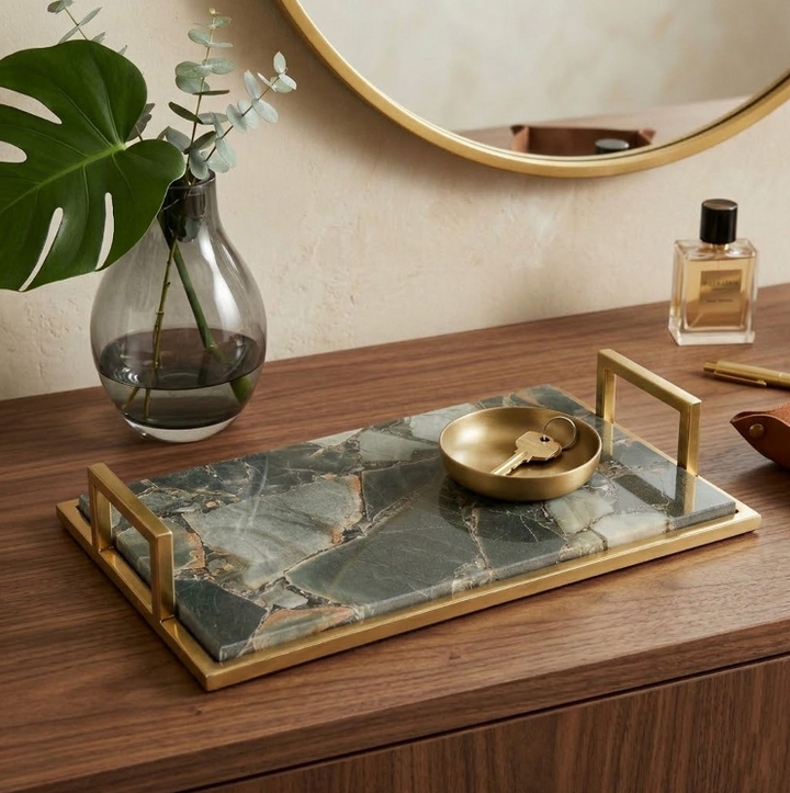 Timor Green Agate Tray