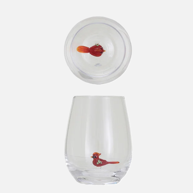 12oz. Holiday Figure Stemless Wine Glass