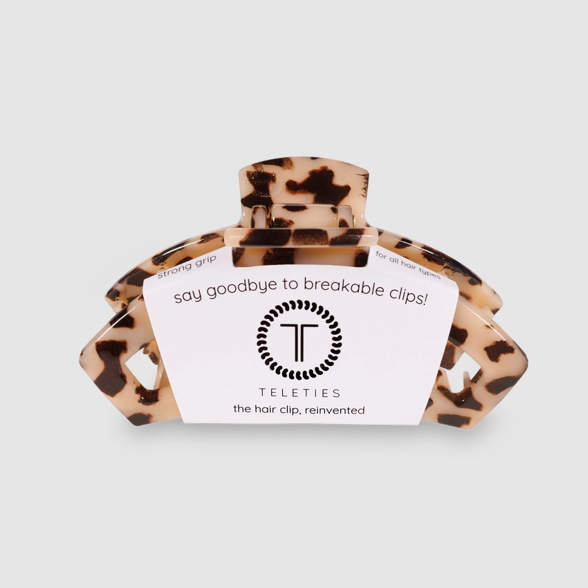 Open Hair Clip, Blonde Tortoise