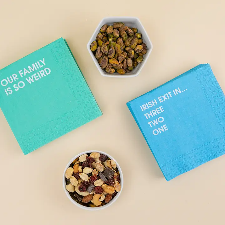 Our Family Is So Weird - Cocktail Napkins - 13 Hub Lane   |  Funny Cocktail Napkins