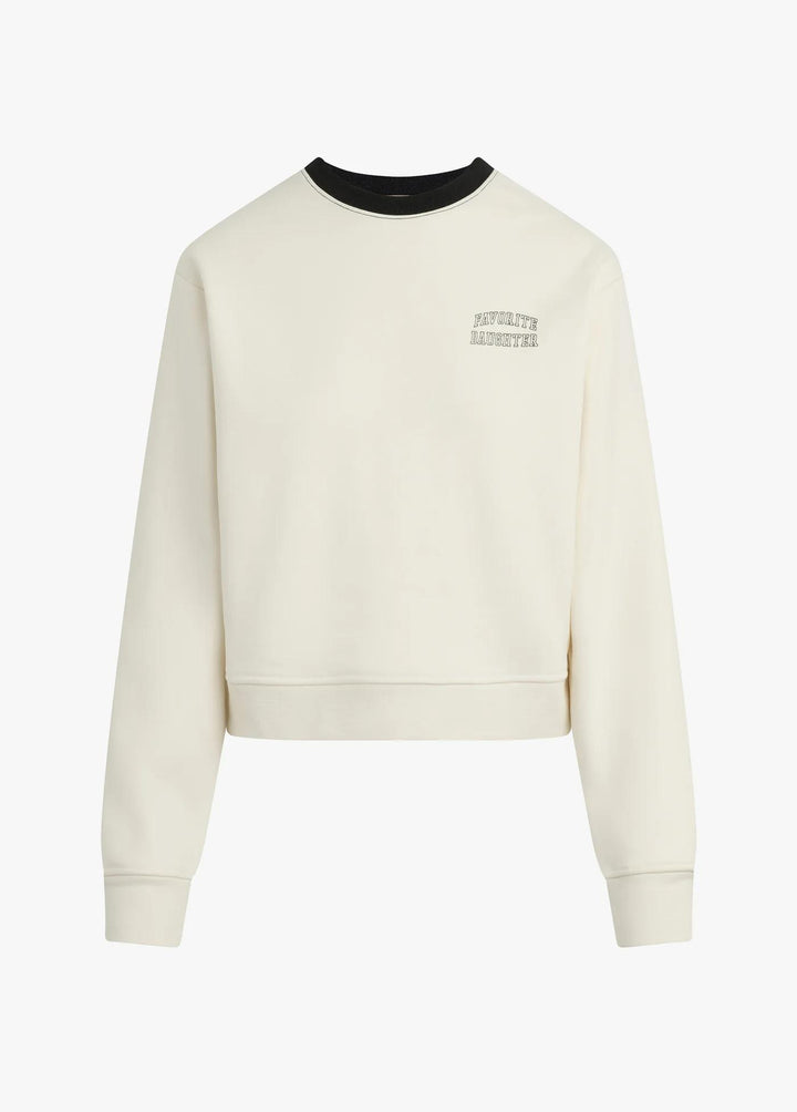 Favorite Daughter Collegiate Chest Classic Sweatshirt, Ivory