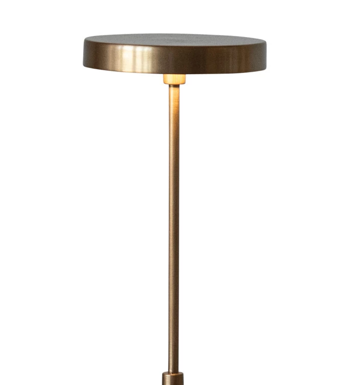 Metal Adjustable LED Table Lamp w/ Touch Sensor, Antique Brass