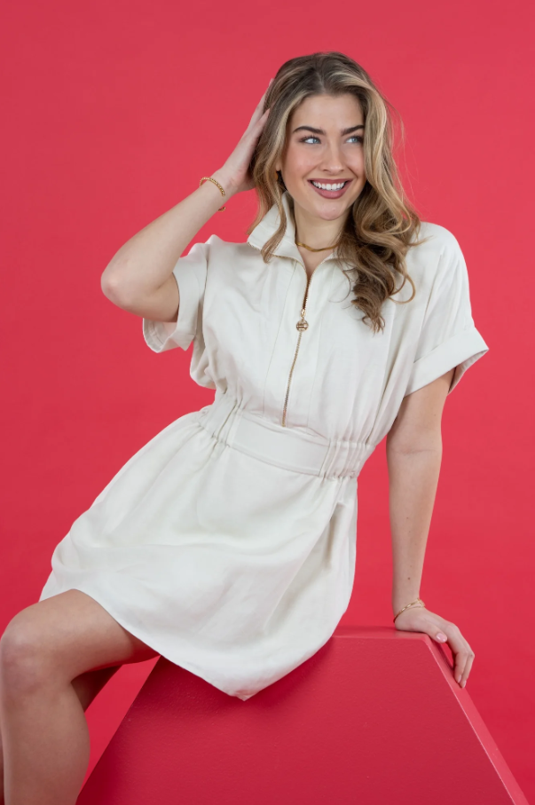 Pullover Dress - Sandshell Linen - 13 Hub Lane   |  