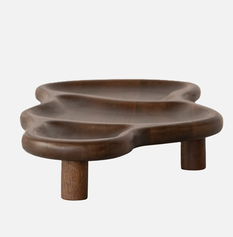 Mango Wood Sectioned Organic Serving Tray