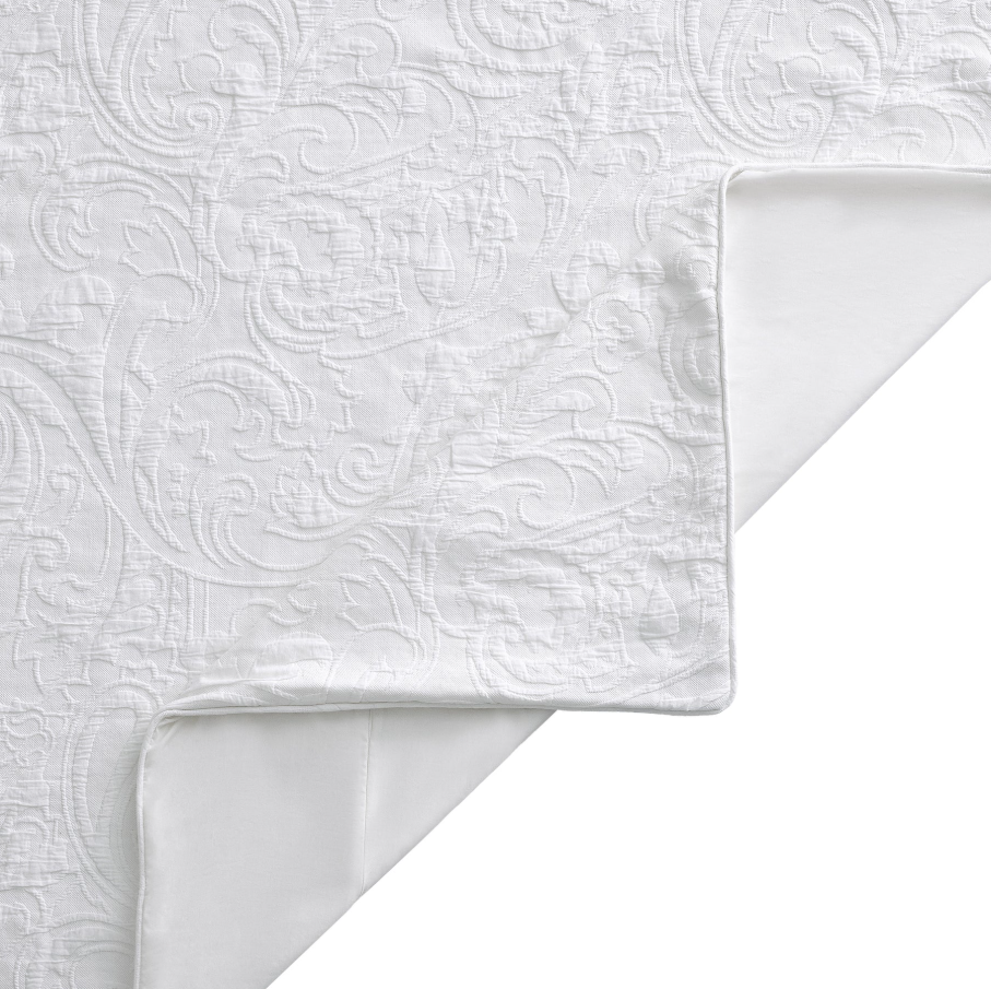 Camellia Paisley Matelassé 3PC Comforter Set, Vintage White - 13 Hub Lane   |  