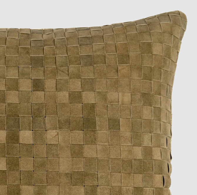 Woven Square Suede Pillow, Forest - 13 Hub Lane   |  