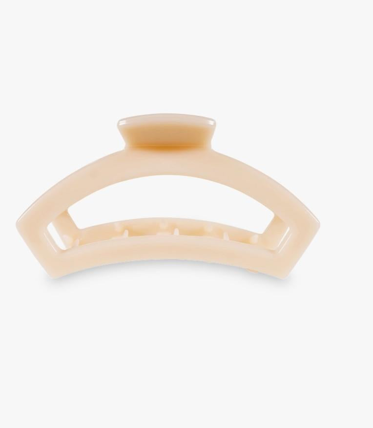 Open Hair Clip, Almond Beige
