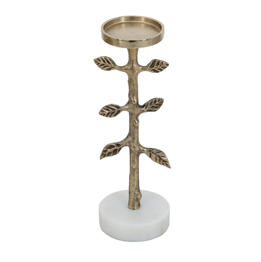 Gold Branch & Marble Pillar Holder - 13 Hub Lane   |  