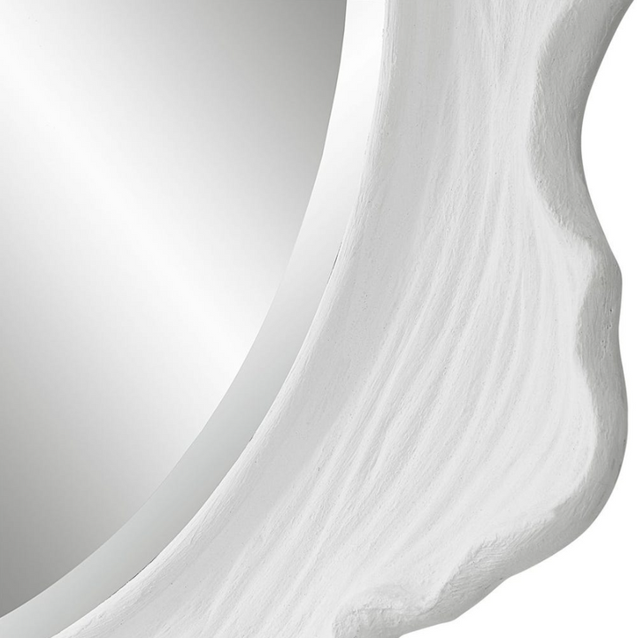 Sea Coral Round Mirror, White - 13 Hub Lane   |  