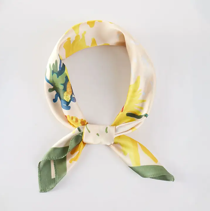 Sunflower Print Bandana Scarf