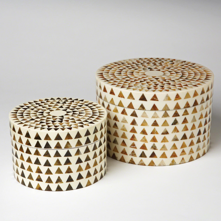 Triangle Stripe Round Box