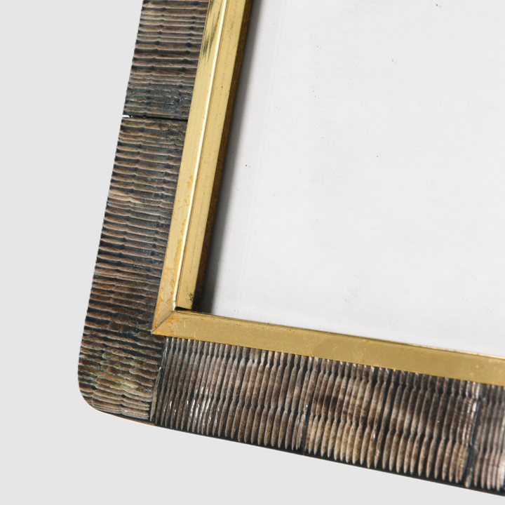 Horn & Brass Carved Photo Frame - 13 Hub Lane   |  Horn Frames