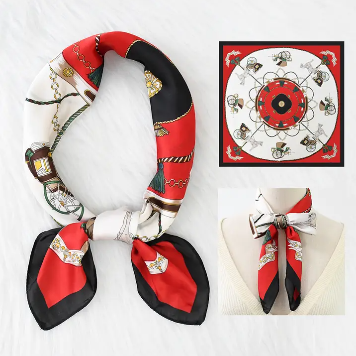 Horse & Carriage Square Scarf - 13 Hub Lane   |  