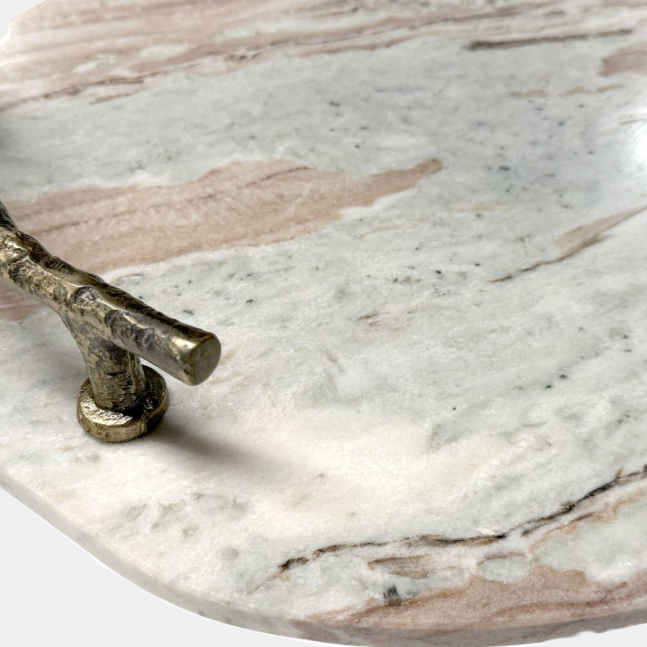 Stone and Twig Indoor-Outdoor Tray - 13 Hub Lane   |  Marble Trays