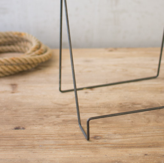 Wire Easel w/ Raw Metal Finish - 13 Hub Lane   |  