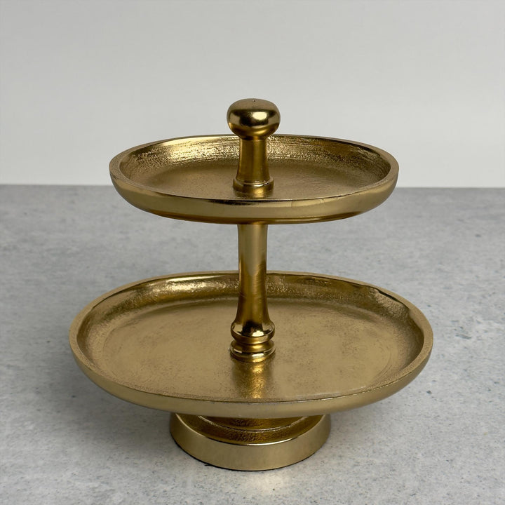 2-Tier Jewelry Stand, Gold