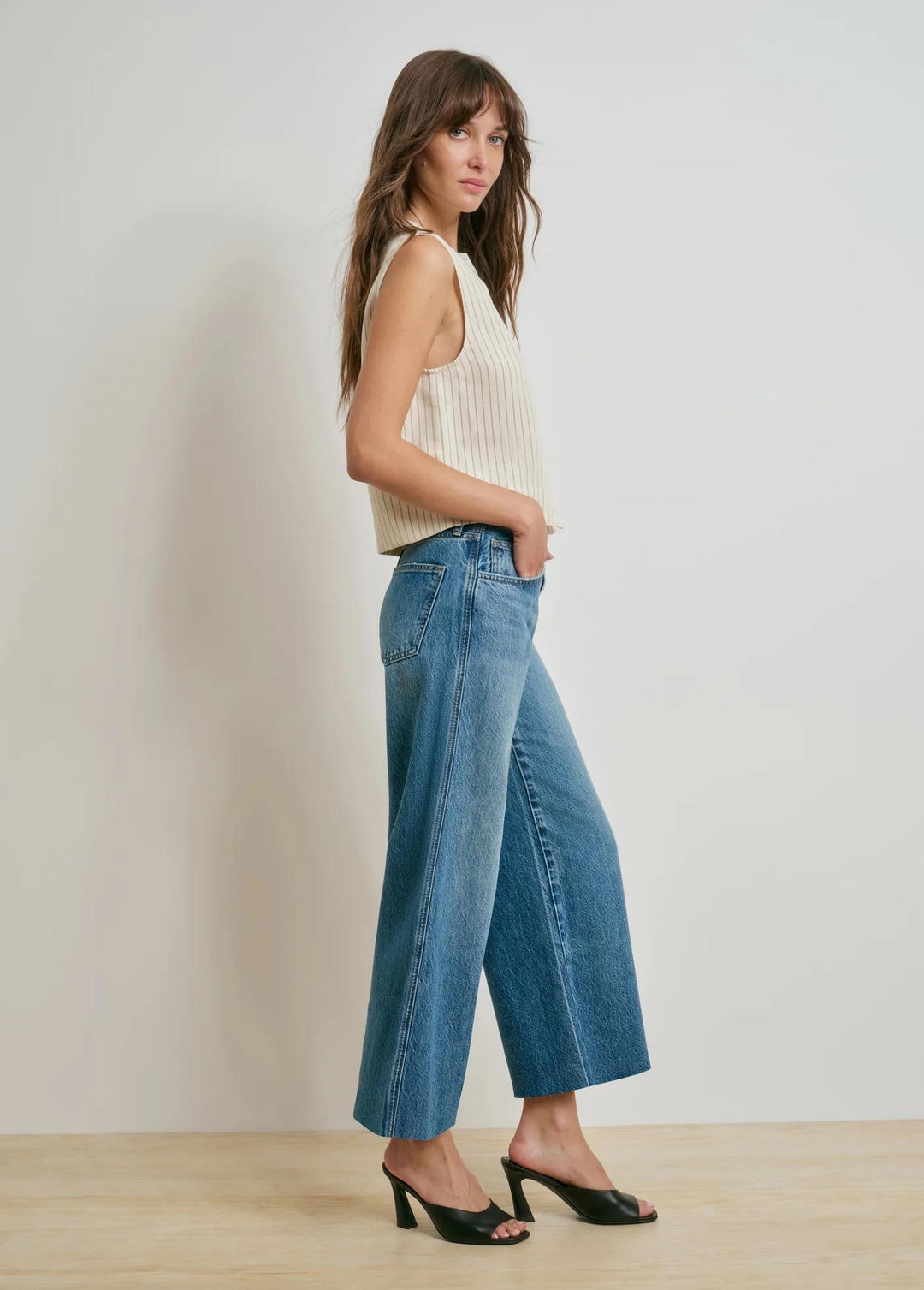 Favorite Daughter The Marsha Super High Rise Wide Leg Crop, Cortez