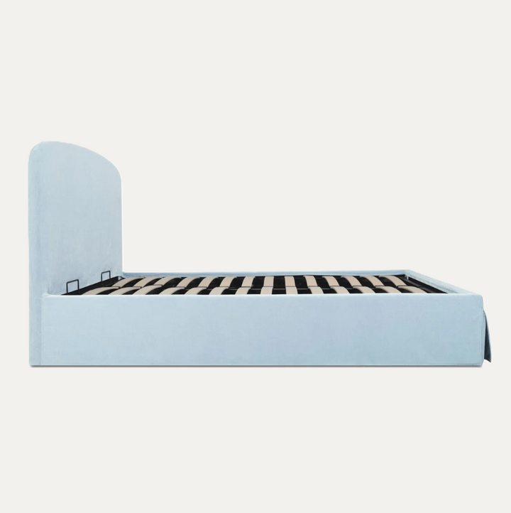 Joan Queen Storage Bed, Light Blue