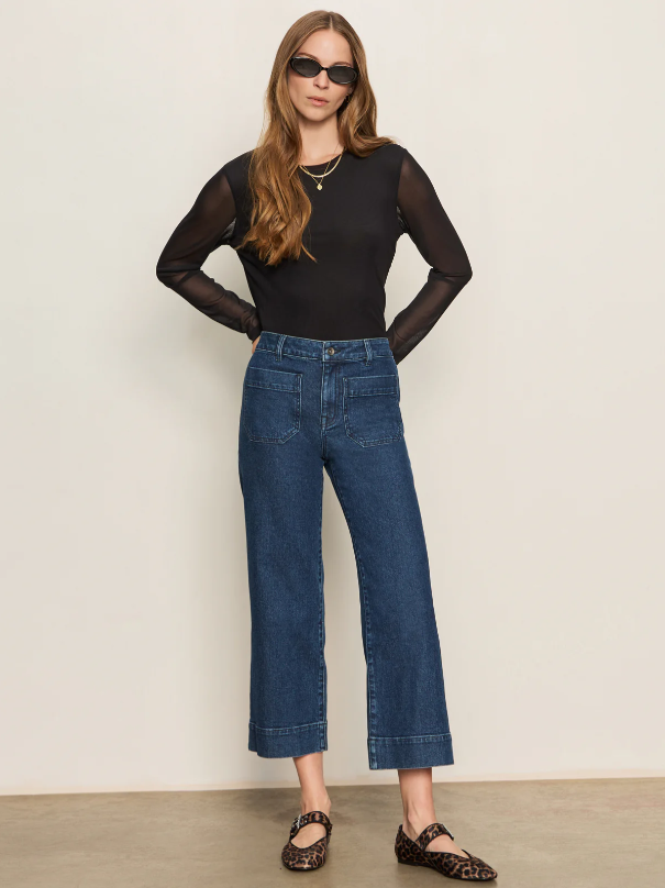 The Marine Jean, Aspen - 13 Hub Lane   |  Cropped Wide Leg Jeans